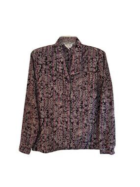Vintage Spitalnick Toyobo Fabric Long Sleeve Button Front Blouse Sz 8